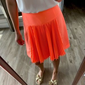 Coral pleated skirt worn once